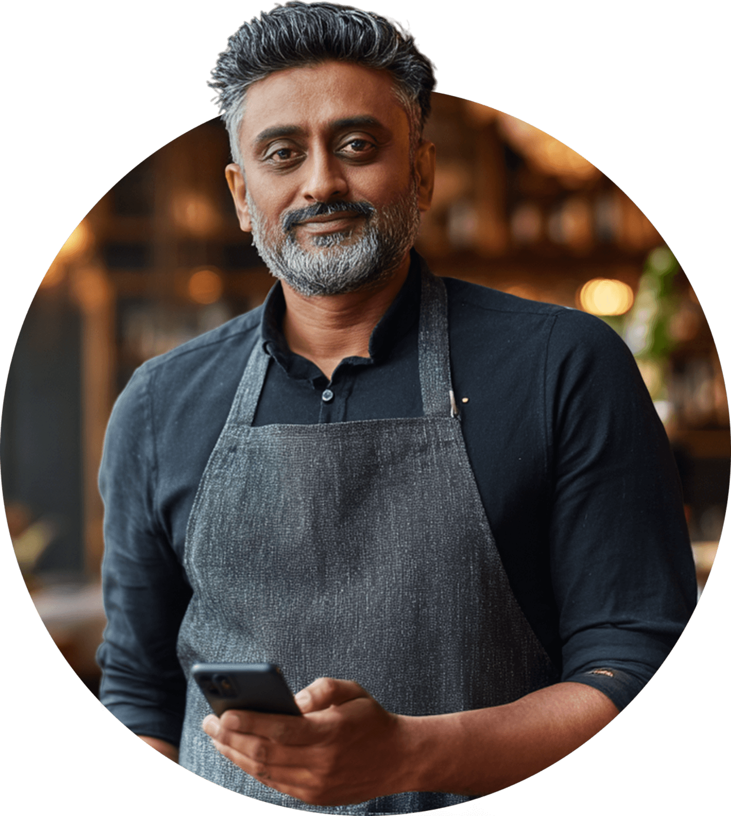 Restaurant staff using Isselo POS system on tablet to take orders