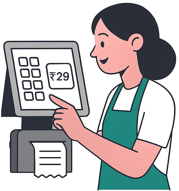 Restaurant staff using Isselo POS
